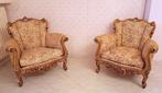 Fauteuil (2) - hard hout, Verguld hout