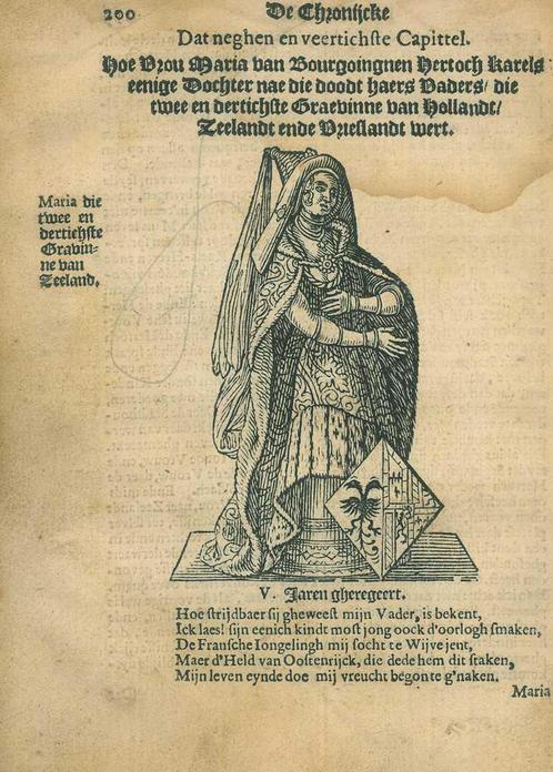 Portrait of Mary of Burgundy, Antiek en Kunst, Kunst | Etsen en Gravures