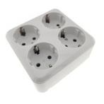 Benson Wandcontactdoos opbouw - 4-voudig - randaarde - wi..., Ophalen of Verzenden, Nieuw