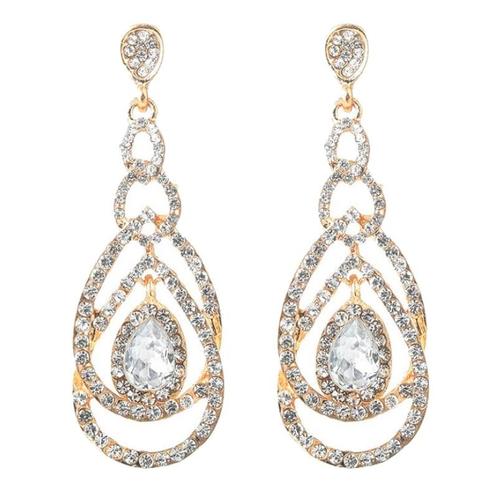 Fako Bijoux® - Oorbellen - Retro Druppel Strass Bling -, Sieraden, Tassen en Uiterlijk, Oorbellen, Verzenden