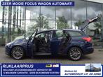Ford Focus Wagon 1.0 AUTOMAAT 125PK Airco Navi Cruise LM PDC, Stof, Met garantie (alle), Blauw, Origineel Nederlands