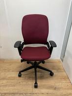 Steelcase Leap V2 Full Option Bordeauxrood - Als Nieuw, Huis en Inrichting, Bureaustoelen, Verzenden, Zo goed als nieuw, Bureaustoel
