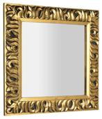 Sapho Zeegras spiegel met houten lijst 90x90 goud, Nieuw, Ophalen of Verzenden