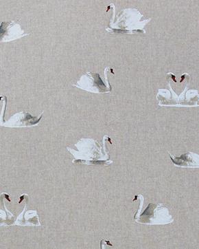 Linnenlook Half Panama Zwanen, Hobby en Vrije tijd, Stoffen en Lappen, Overige kleuren, Nieuw