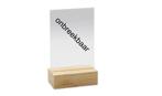 A6 Onbreekbare Kaarthouder Met Bamboe Voet - Blank, Verzenden, Nieuw in verpakking, Etalage