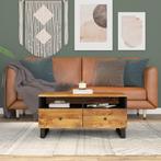 vidaXL Salontafel 80x54x40 cm massief mangohout en bewerkt, 50 tot 100 cm, Verzenden, Nieuw, 50 tot 100 cm