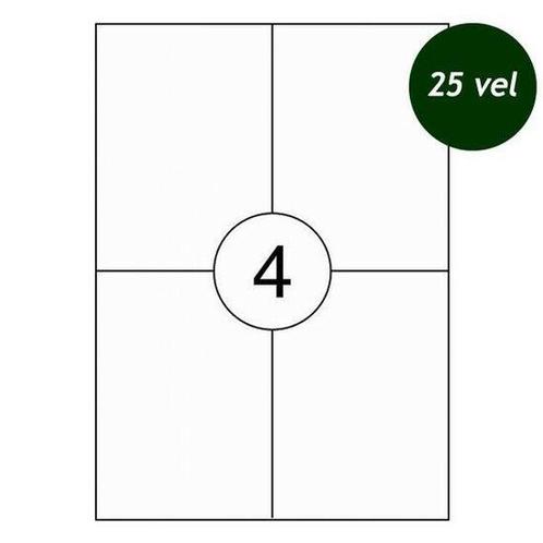 A4 etiket 105 x 148mm 25 vel, Zakelijke goederen, Kantoor en Winkelinrichting | Computer en IT, Verzenden