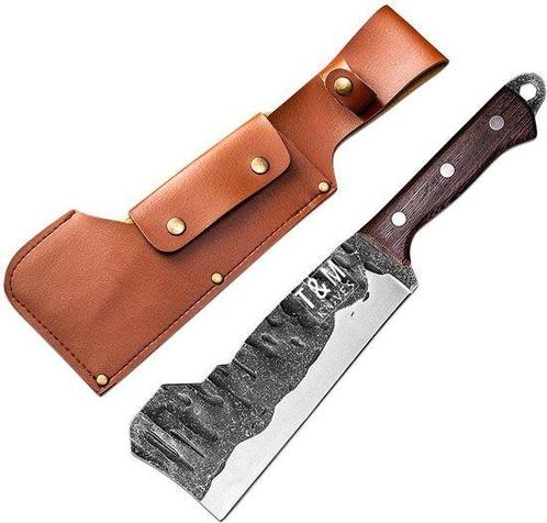 Tweedekans | T&M Knives Koksmes Gehamerd Staal - Speciale, Tuin en Terras, Haardhout, Ophalen of Verzenden