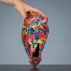 Figuur - Decoratieve Flower Power neushoorn als muurhanger -, Antiek en Kunst