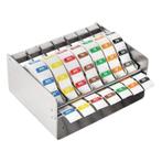RVS sticker dispenser + stickers | 24x24mm sticker Vogue, Verzenden, Nieuw in verpakking