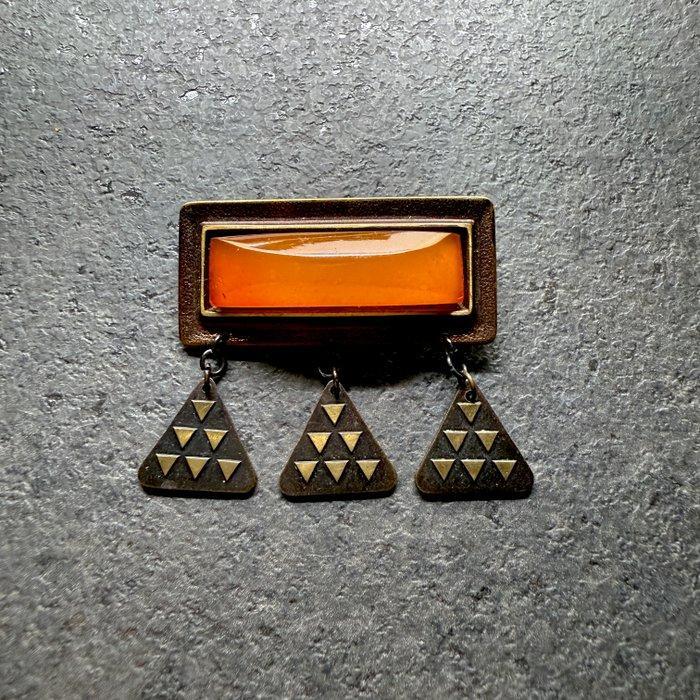 Oud Baltisch Barnsteen Broche - Barnsteen - Baltic amber -, Verzamelen, Dierenverzamelingen