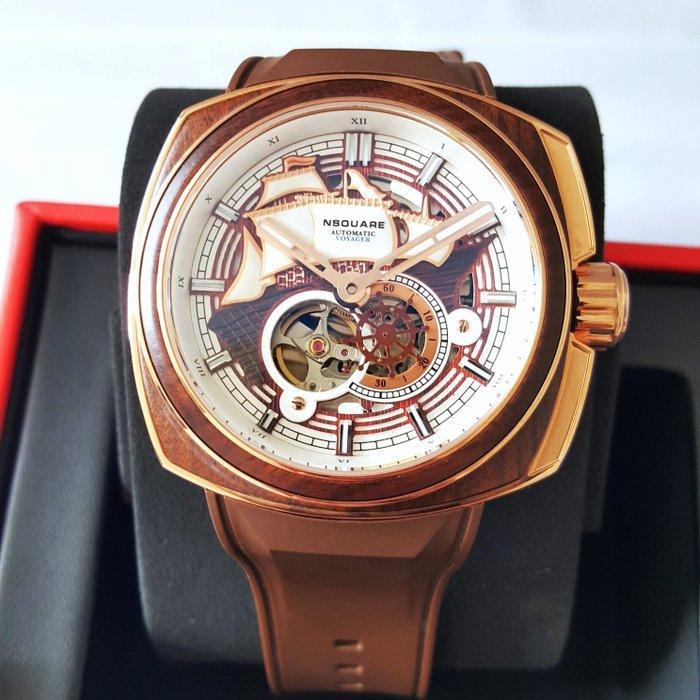 NSquare - VOYAGER - Automatic - Rotating Helm Wheel - Gold -, Sieraden, Tassen en Uiterlijk, Horloges | Heren
