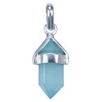 Zilveren Chalcedoon aqua edelsteen met potloodvatting ket..., Verzenden, Nieuw