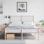 vidaXL Nachtkastjes 2 st 34,5x39x44 cm staal roze, Verzenden, Nieuw, Metaal of Aluminium