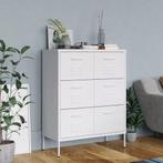 vidaXL Ladekast 80x35x101,5 cm staal wit, Huis en Inrichting, Verzenden, Nieuw