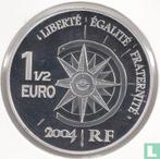 Frankrijk 1½ euro 2004 (PROOF) Shipping Companies, Postzegels en Munten, Verzenden, Goud, Overige waardes, Frankrijk