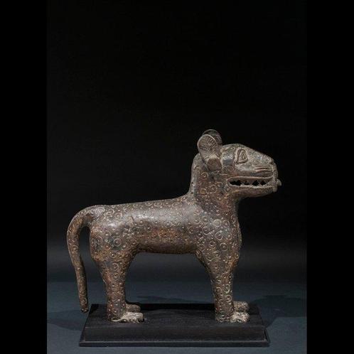 Luipaard - Oud brons - Yoruba - Nigeria, Antiek en Kunst, Kunst | Niet-Westerse kunst