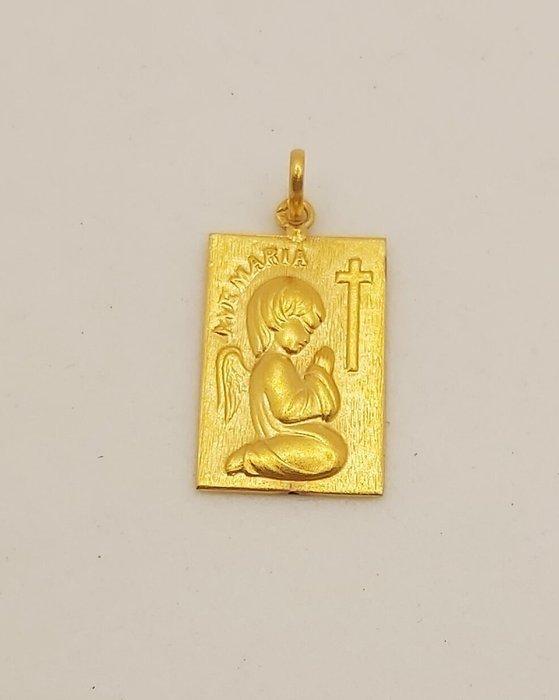 Medaille hanger - 19.2 kt. Geel goud, Sieraden, Tassen en Uiterlijk, Antieke sieraden