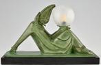 Max Le Verrier - Marcel Bouraine - Lamp - Glas, Marmer,