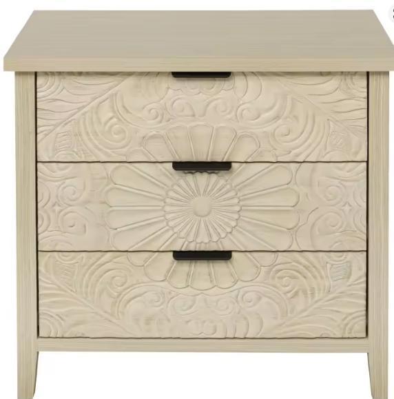 Houten Archiefkast met 3 Lades – Reliëfontwerp, Huis en Inrichting, Kasten | Buffetkasten, Nieuw