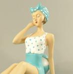Francois Arvi-hand signed - Beeldje, Sitting on a ball, Antiek en Kunst