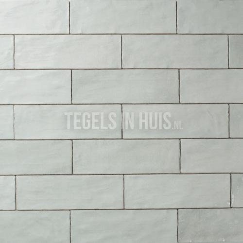 Handvorm wandtegel river 6,5x20 vert grijs glans wandtegel, Doe-het-zelf en Verbouw, Tegels, Wandtegels, Nieuw, 10 m² of meer