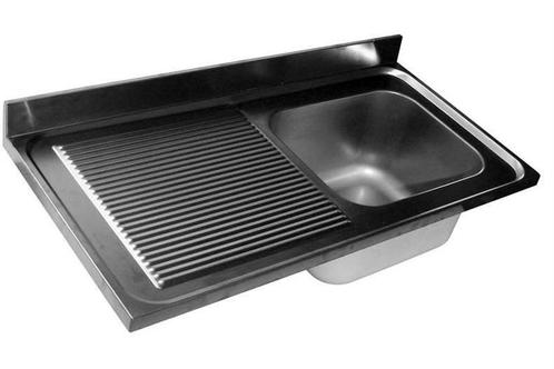 Spoeltafelblad RVS | spoelbak rechts | 120x60x40 cm, Zakelijke goederen, Horeca | Meubilair en Inrichting, Verzenden