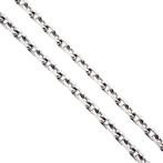 Witgouden dunne anker schakel ketting; Binder | 51 cm, Sieraden, Tassen en Uiterlijk, Ophalen of Verzenden, Gebruikt, Overige kleuren