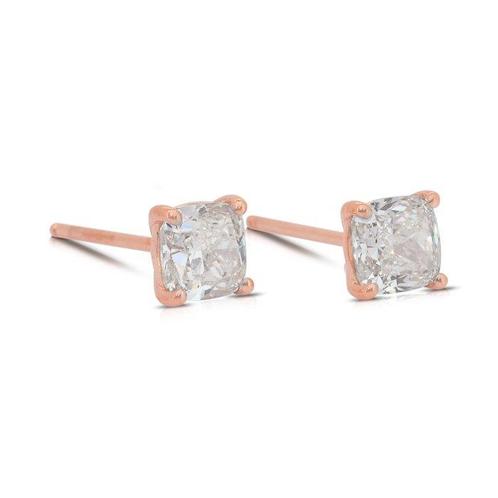 Oorbellen - 18 karaat Roségoud - 2.05ct. tw. Diamant, Sieraden, Tassen en Uiterlijk, Oorbellen