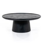 *WOONWINKEL* Eleonora Ron Ronde Salontafel Zwart Mangohout 8, Huis en Inrichting, Tafels | Salontafels, Verzenden, Nieuw