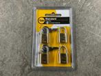 Veiling - 16x Yale hangslot messing 20 mm 4-pack, Doe-het-zelf en Verbouw, Hang- en Sluitwerk, Nieuw