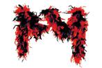 Zwart Rode Boa Lang 1,8m, Hobby en Vrije tijd, Feestartikelen, Nieuw, Verzenden