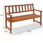 Tuinbank Hardhout Kensington 120 cm (Tuinbanken-Tuinsets), Tuin en Terras, Tuinsets en Loungesets, Verzenden, Nieuw
