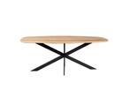 Eiken eettafel Ferris | Deens Ovaal 200 cm | Naturel, Huis en Inrichting, Ophalen of Verzenden, Nieuw