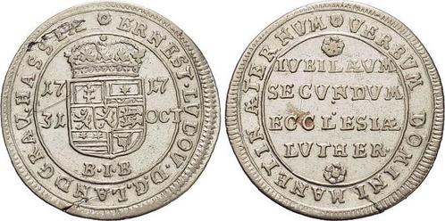 10 Kreuzer 1717 Hessen-darmstadt Ernst Ludwig 1678-1739, Postzegels en Munten, Munten | Europa | Niet-Euromunten, Verzenden