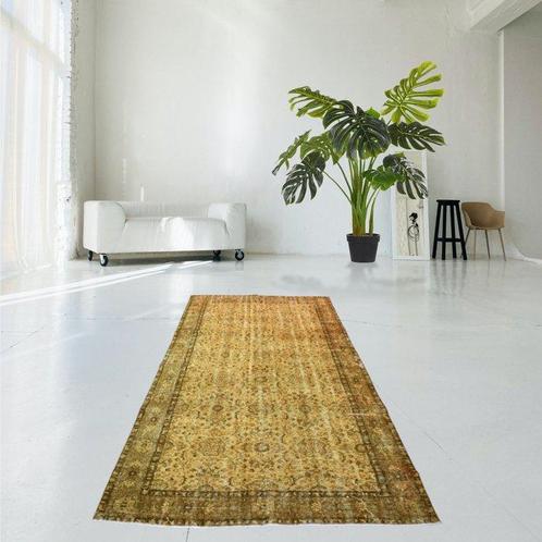 Geel Vintage - Vloerkleed - 273 cm - 163 cm - met, Huis en Inrichting, Stoffering | Tapijten en Kleden