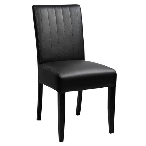 Stoel | NOBLE | Kunstleer/Hout | Black | Wengé Poten |, Zakelijke goederen, Horeca | Keukenapparatuur, Nieuw in verpakking, Verzenden