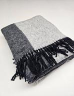 Exclusieve grote plaid in katoenmix, Pearl Gray en Dark met