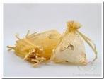Cadeauzakje giftbag Organza Golden Butterfly Goud 7x9 cm, Huis en Inrichting, Woonaccessoires | Kunstplanten en Kunstbloemen, Ophalen of Verzenden