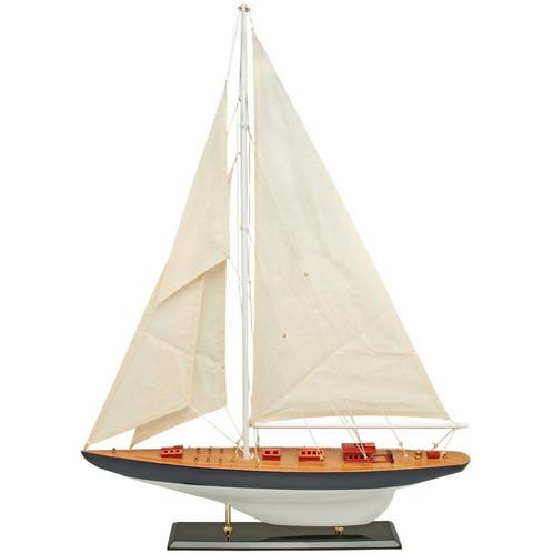 Zeilboot Model 65cm Donkerblauw, Hobby en Vrije tijd, Modelbouw | Boten en Schepen, Ophalen of Verzenden
