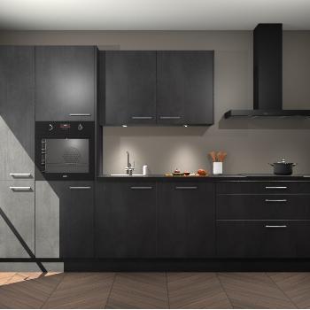 Beton Zwarte keuken Selfoss 98368, Huis en Inrichting, Keuken | Complete keukens, Verzenden