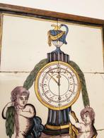 Tegel - 1850-1900 - Tegeltableau van een klok, Antiek en Kunst