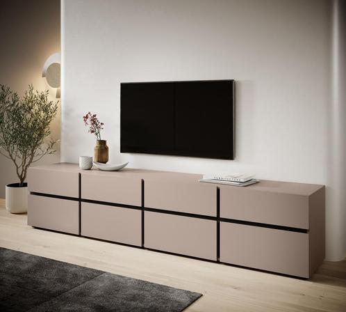 Meubella TV-Meubel Cainan beige 225 cm, Huis en Inrichting, Kasten | Televisiemeubels, 25 tot 50 cm, Nieuw, Overige materialen