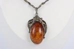Zonder Minimumprijs - Ketting met hanger Zilver Barnsteen, Sieraden, Tassen en Uiterlijk, Antieke sieraden
