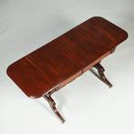 Massief mahonie sidetable of smalle schrijftafel met 2 laden, Ophalen of Verzenden