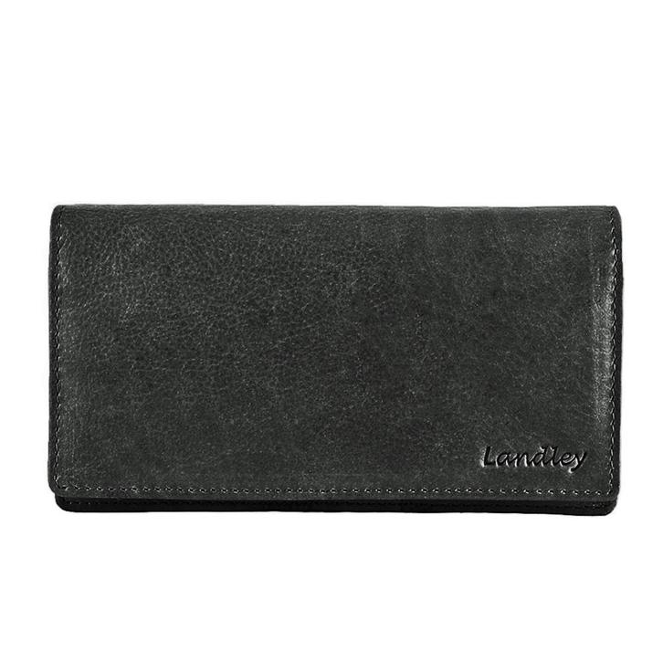 Landley Dames Harmonica Portemonnee Leer RFID Zwart, Sieraden, Tassen en Uiterlijk, Portemonnees, Zwart, Nieuw, Overige merken
