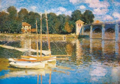 Kunstdruk Claude Monet - Le pont dArgenteuil 98x68cm, Huis en Inrichting, Woonaccessoires | Schilderijen, Tekeningen en Foto's