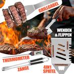 BBQ accesoires - RVS Barbecuebestekset - 37-delig - Zwart -, Tuin en Terras, Barbecue-accessoires, Verzenden, Zo goed als nieuw