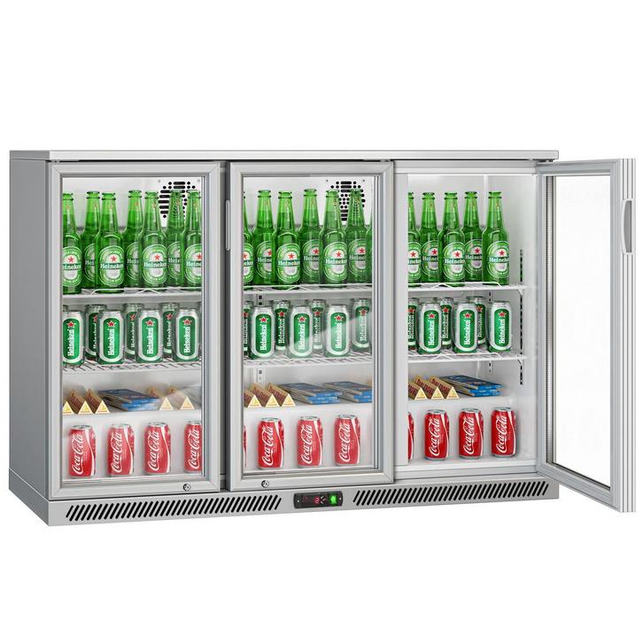 GGM Gastro | Barkoelkast - 1350mm - 320 liter - met 3 glazen, Witgoed en Apparatuur, Koelkasten en IJskasten, Nieuw, Verzenden