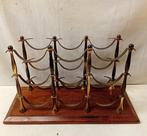 Wijnrek - Verguld messing, hout, Antiek en Kunst